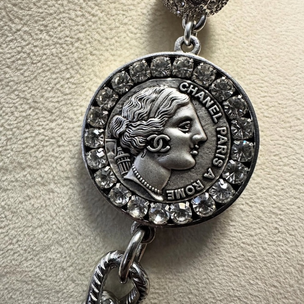 CHANEL Silver and Crystal Necklace - Picture 2 of 3